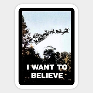 i want to believe santa Sticker